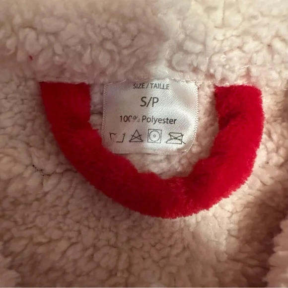 Kids Red Plush Holiday Robe - Picture 2 of 4